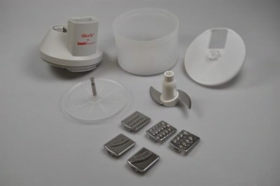 SliceSy "food processor", Bamix stavmixer & minihackare - Grå