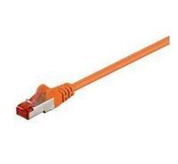 MicroConnect - F/UTP CAT6 0.5m Orange PVC