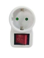 MicroConnect - Safety socket adapter, white