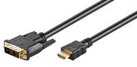 MicroConnect - HDMI 19 - DVI-D 18+1 1.5m M-M