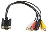 MicroConnect - VGA to S-video 3x RCA 0,2m.