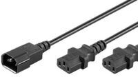 MicroConnect - Power Cord C13x2 - C14 1.8m