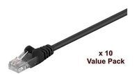 MicroConnect - U/UTP CAT5e 10M Black 10 Pack