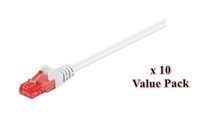 MicroConnect - U/UTP CAT6 1M White 10 Pack