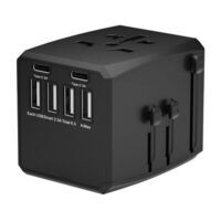MicroConnect - World Travel Adapter, 4 USB A