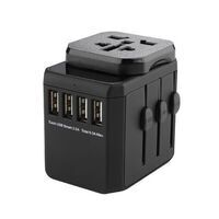 MicroConnect - World Travel Adapter, 4 USB A