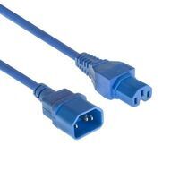 MicroConnect - Blue power cable C14 to C15,