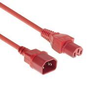 MicroConnect - Red power cable C14 to C15,