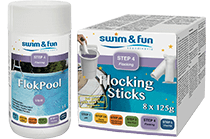 3. Rengöring & flockning - Swim & Fun - Pool