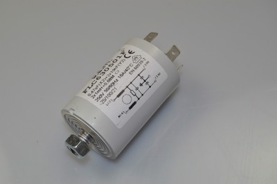 Avstörningskondensator, universal diskmaskin - 0,47 uF (2 x 0,01 uF + 2 x 1 mH + 1 M	)